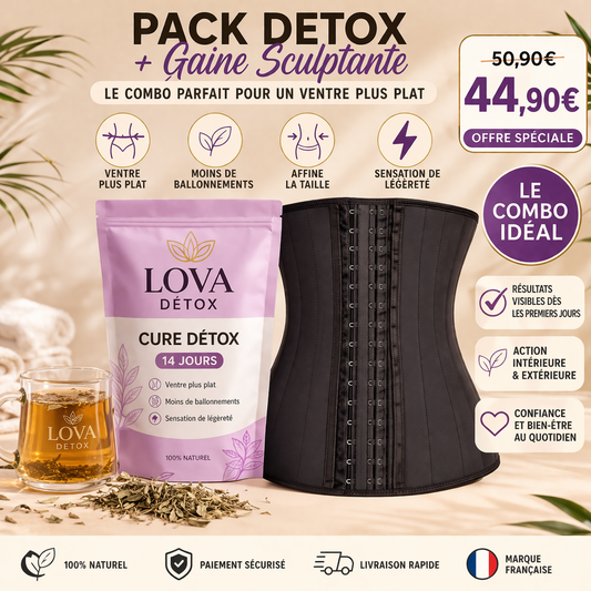 Pack Detox 14jours + Gaine Sculptante – Lova Detox