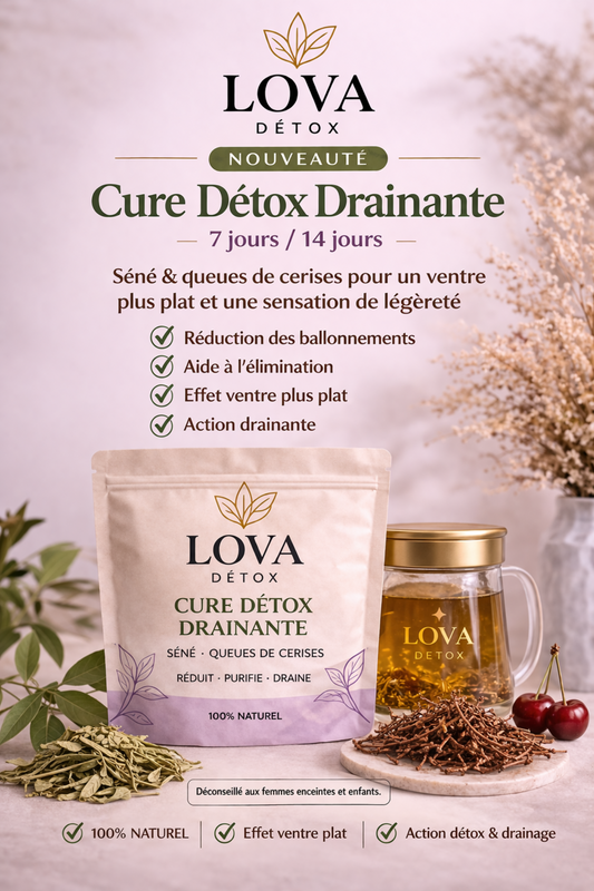 Cure Détox Drainante – Séné & Queues de Cerises – 14 jours